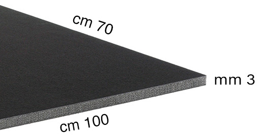 Foam board panels, 3 mm, 70x100 cm - Black
