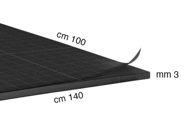Seif-adhesive foam board panels, 3 mm, 100x140 cm, Black