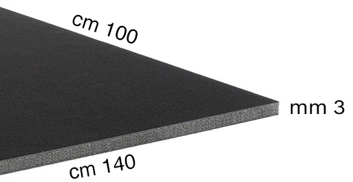 Foam board panels, 3 mm, 100x140 cm - Black