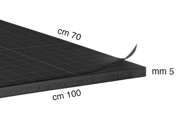 Seif-adhesive foam board panels, 5 mm, 70x100 cm, Black