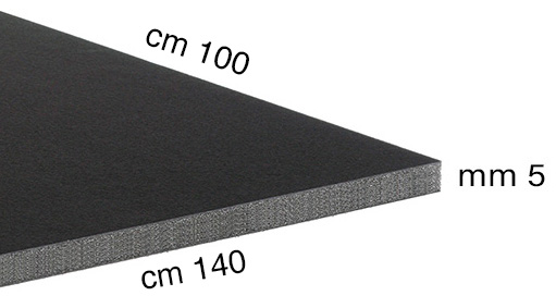 Foam board panels, 5 mm, 100x140 cm - Black