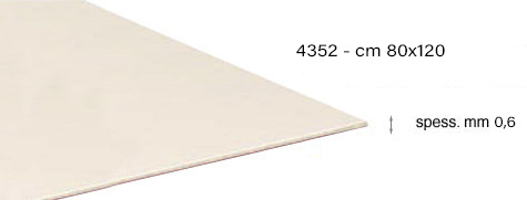 White coated paperboard 80x120cm 500gr/sqm Thick 0,6mm