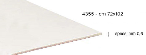 White coated cardboard 72x102cm - 400gr/sqm Thick 0,6mm