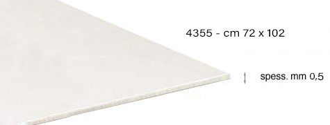 White coated cardboard 72x102cm - 400gr/sqm Thick 0,6mm