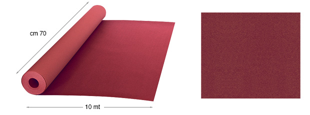 Velvet paper - mt 10x70 cm rolls, 12 Scarlet