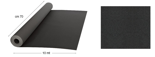 Velvet paper - mt 10x70 cm rolls, 19 Black