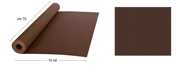 Velvet paper - mt 10x70 cm rolls, 47 Brown