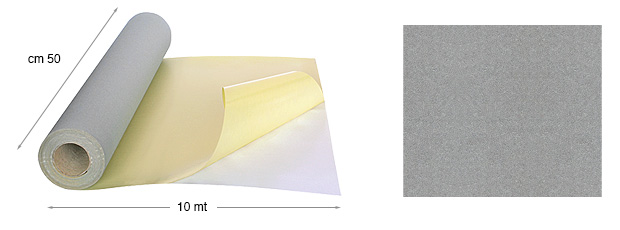 Velvet paper, self-adhesive - mt 10x50 cm rolls, 24 Grey