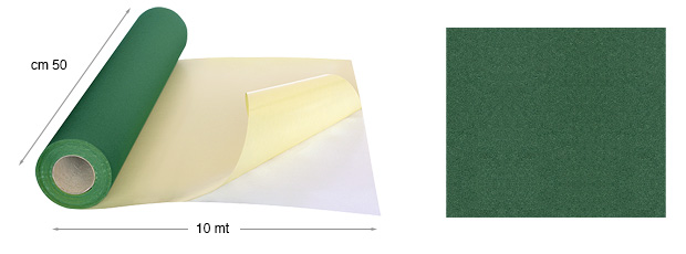 Velvet paper, self-adhesive - mt 10x50 cm rolls, 27 Green