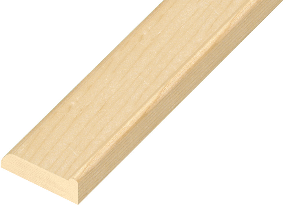 Moulding finger-jointed pine, width 43mm, height 15mm, bare timber