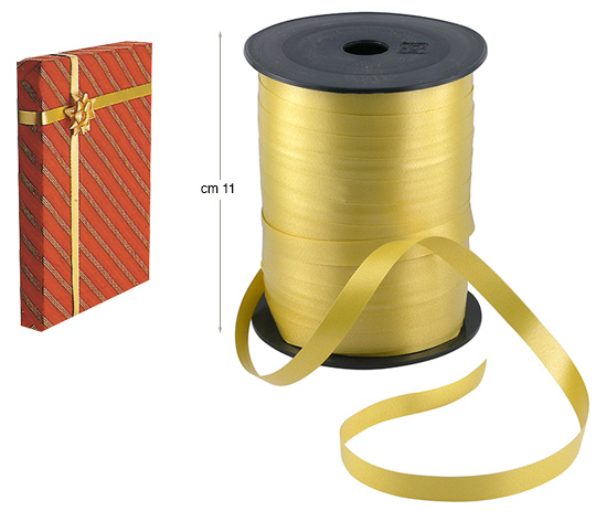 Gift wrapping ribbon, gold, mm 10x230 mt