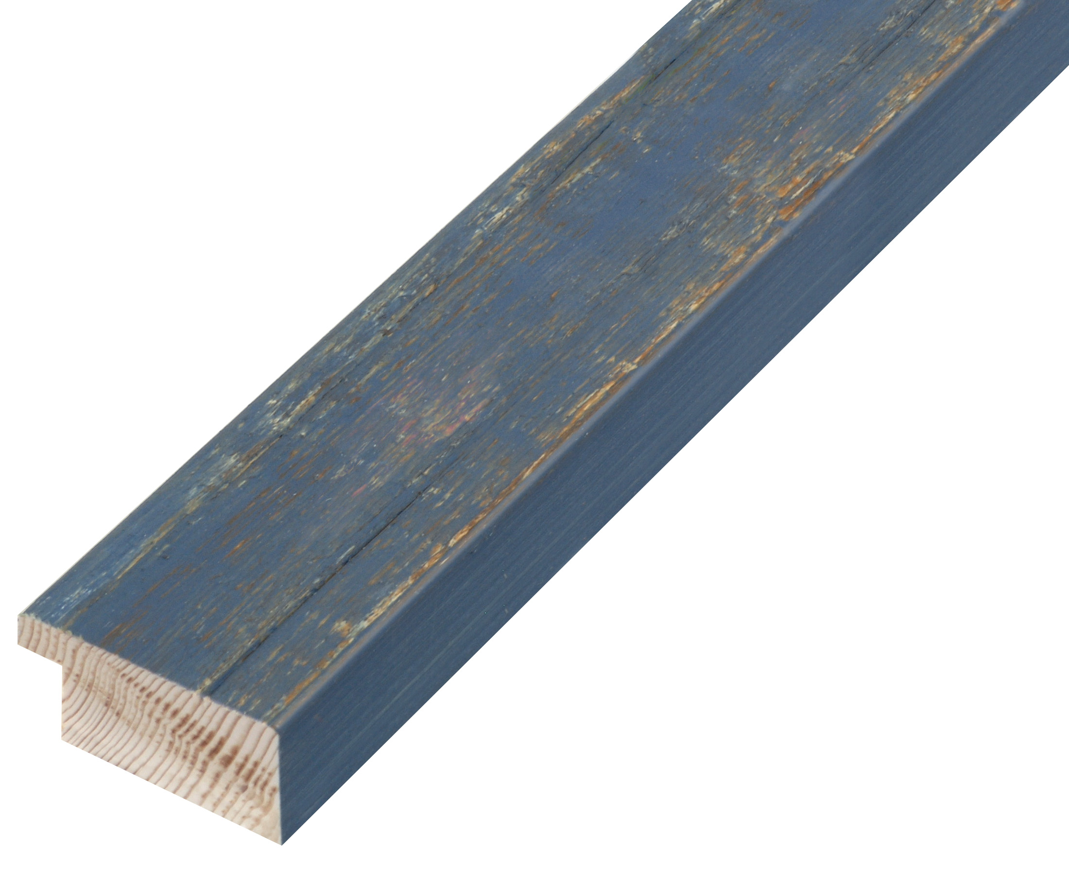 Moulding pine - width 42mm height 19 - rustic, blue - 44BLU