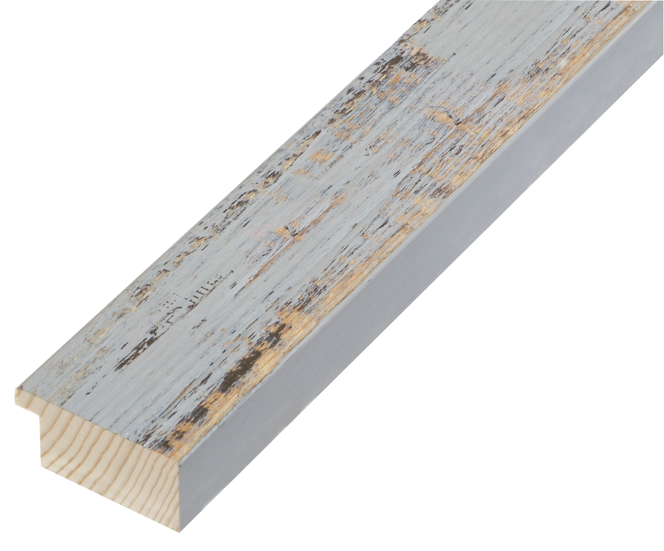 Moulding pine - width 42mm height 19 - rustic, fog gray - 44NEBBIA