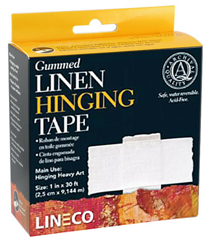 Gummed linen hinging tape, mm25x50mtrs