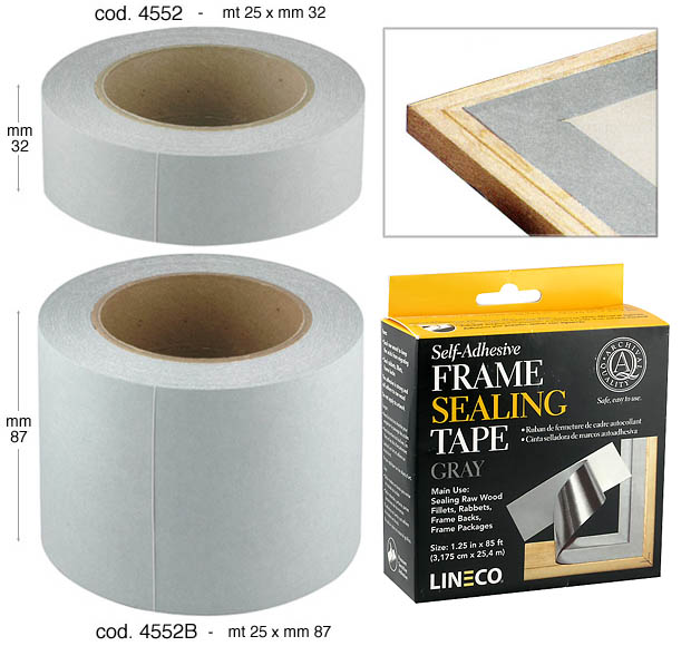 Frame sealing tape, acid-free, mm32x25mtrs grey