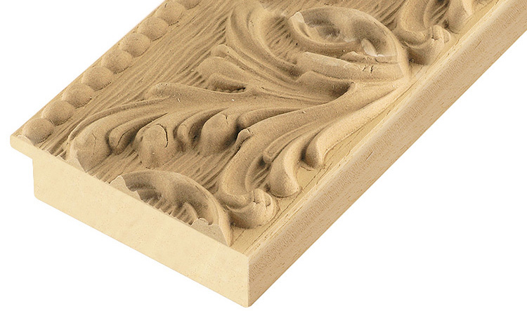 Moulding finger-jointed pine, width 80 mm, embossed bare timber - 485G