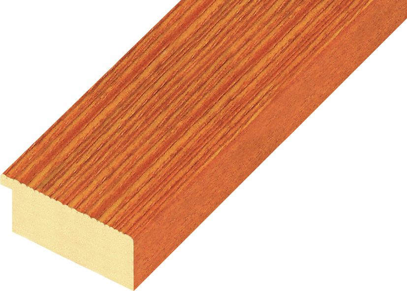 Moulding ayous, width 48mm height 20 - streaked orange finish - 50ARANCIO