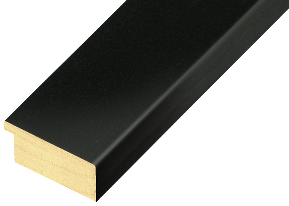 Moulding ayous, width 48mm height 20 - Black mat - 50NERO