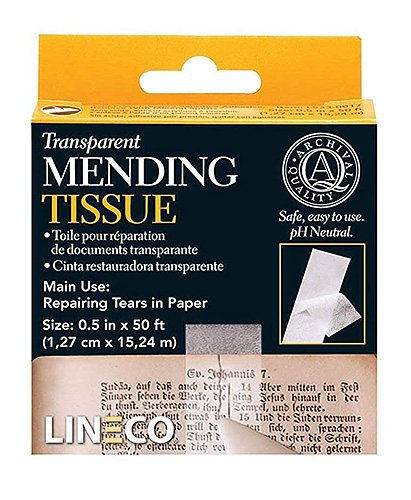 Thin transparent mending paper-tissue self-adhesive mm 12x15mt