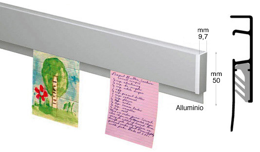 Info Rail - Aluminum finish - 2 mt