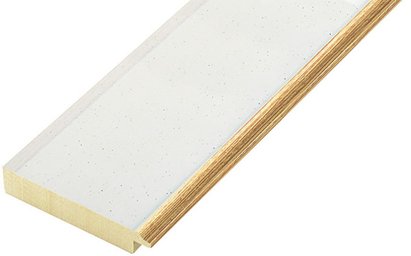 Liner ayous 55mm - flat, white, gold edge