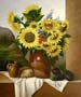Painting: Vase with sunflowers - 50x70 cm