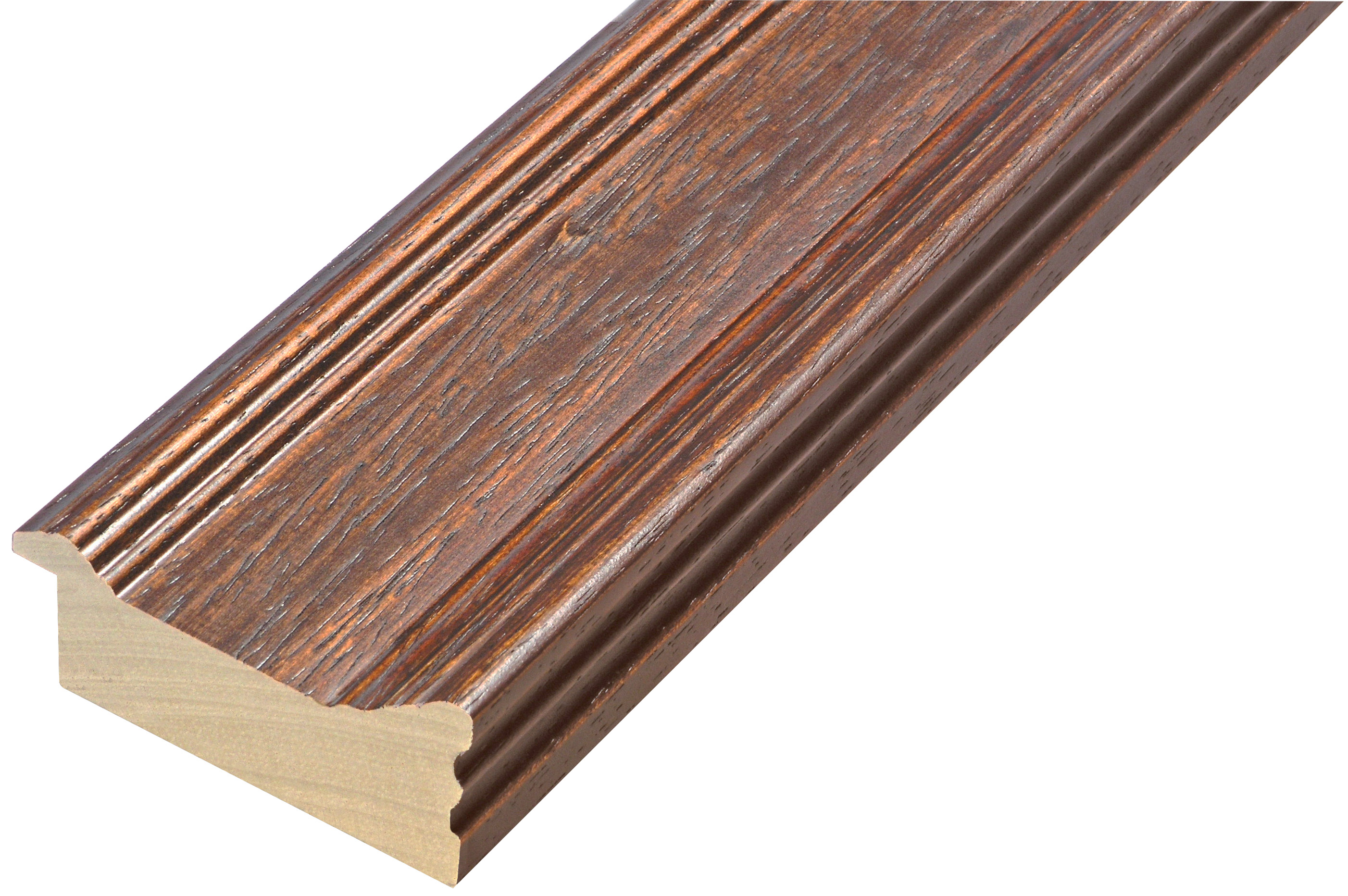 Moulding ayous jointed width 68mm height 30 - Wallnut finish - 573NOCE
