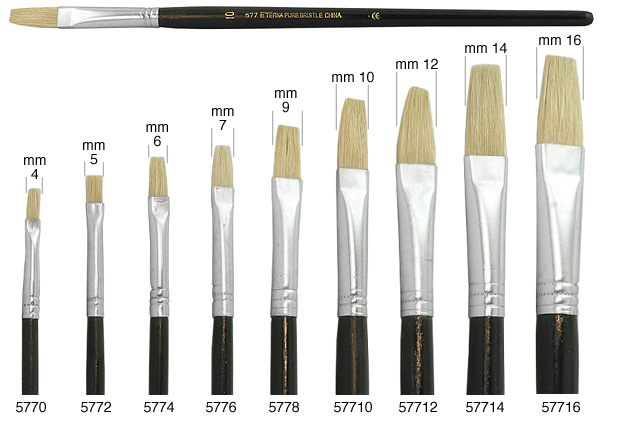 Eterna flat brushes no.0