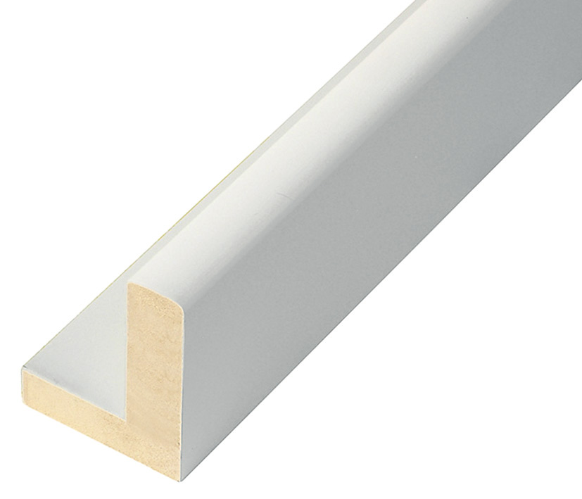 Moulding Jelutong L shape, Width 40mm Height 49 White - 585BIANCO