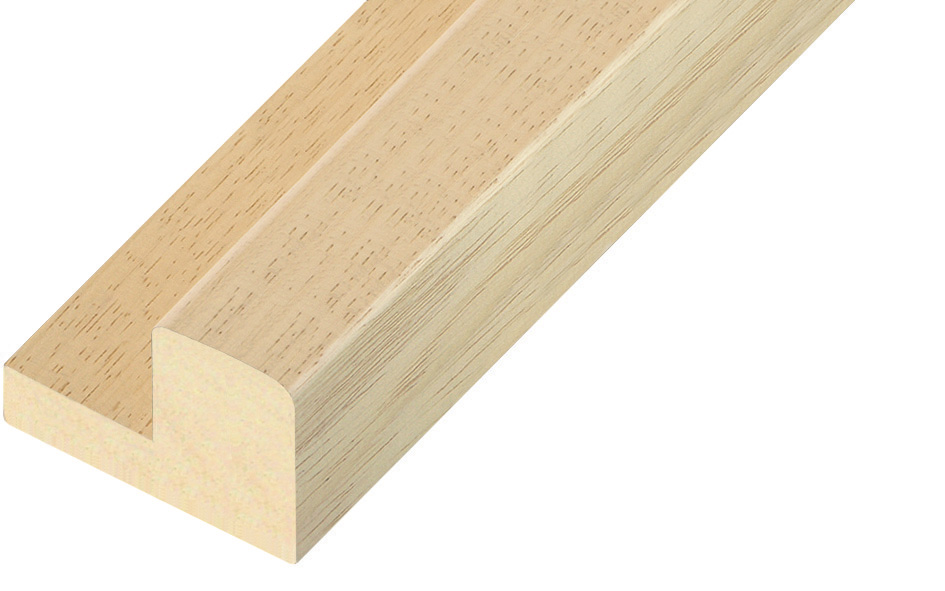 Moulding ayous Width 50mm Height 36 L-shaped bare timber