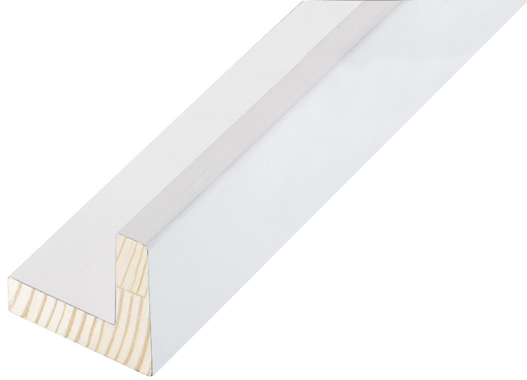 Moulding ayous L shape, width 34mm - White - 588BIANCO