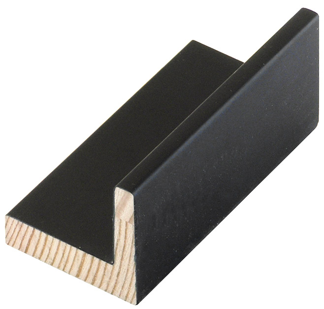 Moulding ayous L shape, width 34mm - Black - 588NERO
