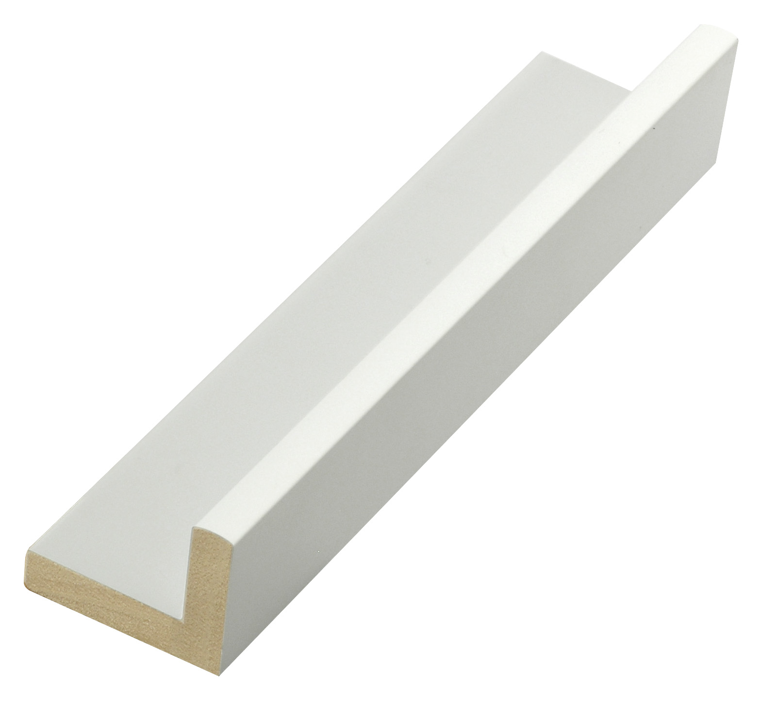 Moulding finger-jointed pine L shape, Larg.mm44 Height 34 White - 593BIANCO
