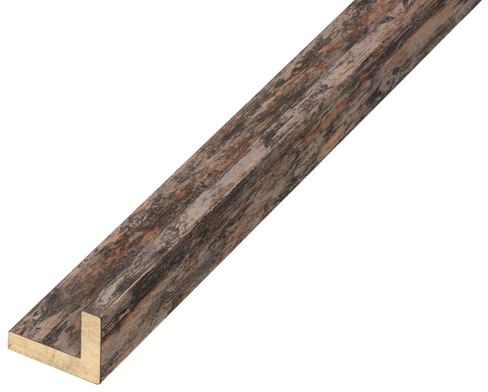 Moulding finger-jointed pine L shape, Larg.mm44 Height 34 Brown - 593BRUNO