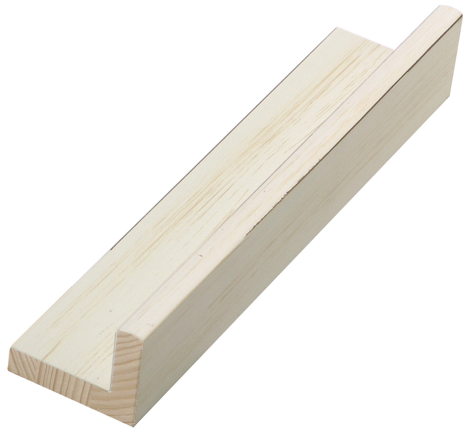 Moulding finger-jointed pine L shape, Larg.mm44 Height 34 Cream - 593CREMA
