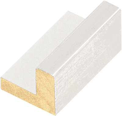 Moulding ayous L shape, Width 40mm Height 36 - White - 595BIANCO