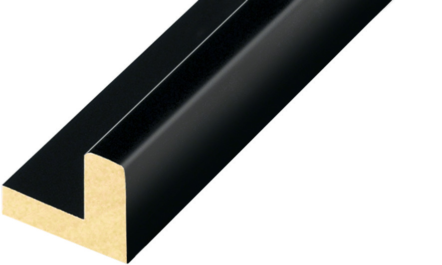 Moulding ayous L shape, Width 40mm Height 36 - Black - 595NERO