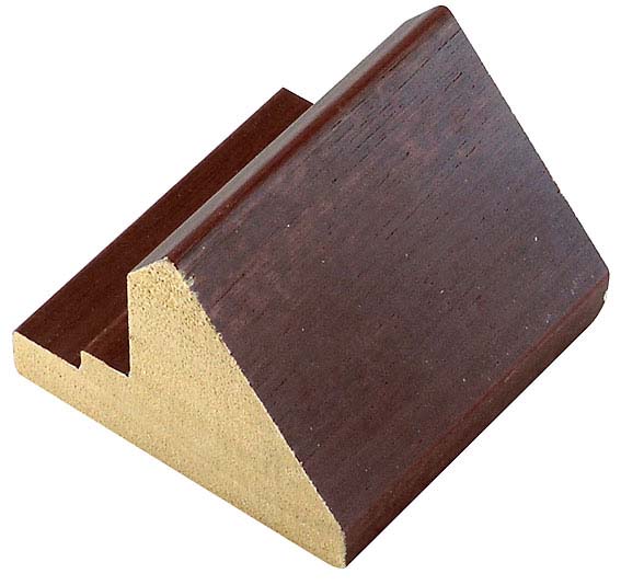 Moulding ayous L shape, width 69mm - Mahogany - 598MOGANO