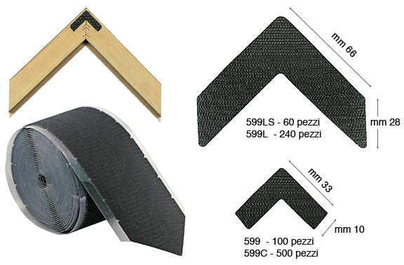 Velcro corners, large - Pack 60 pcs