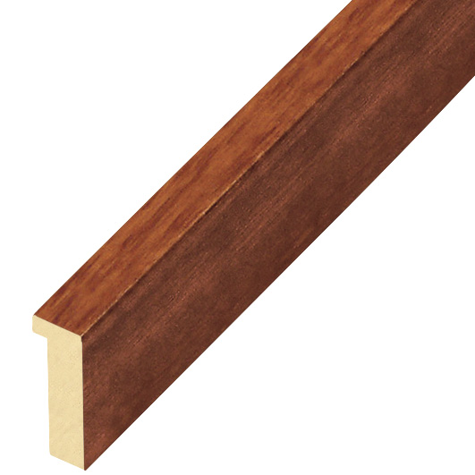 Moulding ayous, width 10mm, height 25mm - mahogany - 601MOGANO