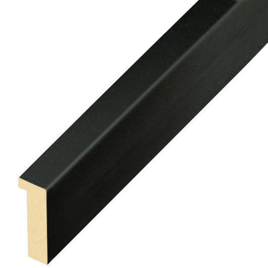 Moulding finger-jointed pine, width 10mm, height 25mm - matt black