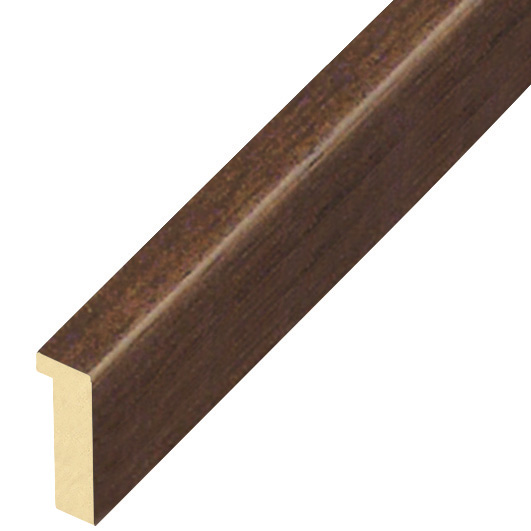 Moulding ayous, width 10mm, height 25mm -walnut