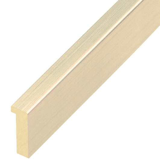 Moulding ayous, width 10mm, height 25mm - platinum