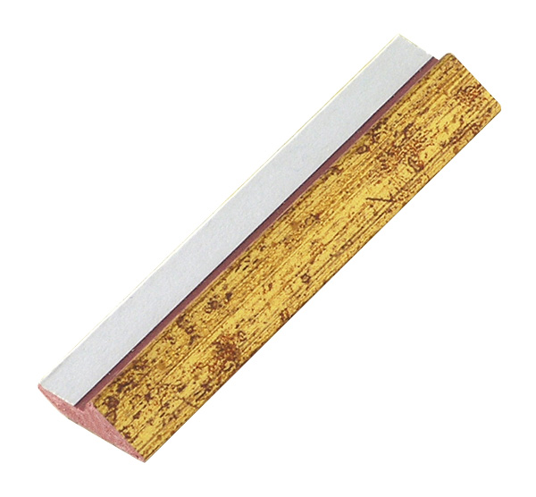Slip plastic, cracked gold, with double-side adhesive tape - 6049