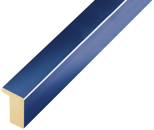 Moulding ayous, width 15mm height 25 - blue lacquered - 607BLU