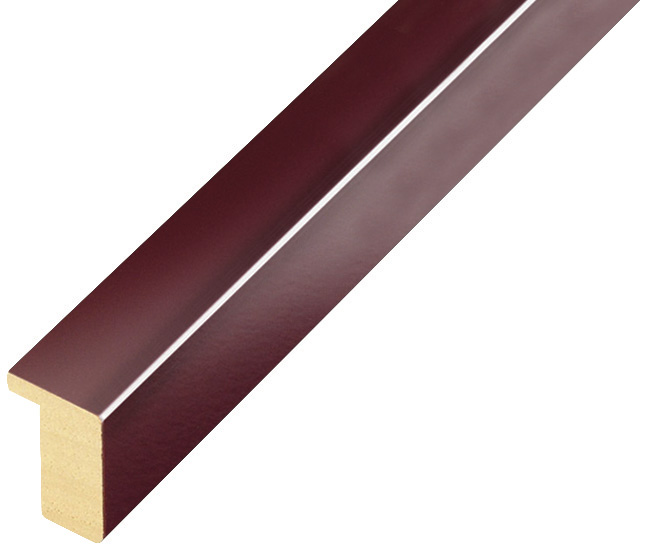 Moulding ayous, width 15mm height 25 - burgundy lacquered - 607BORDEAUX