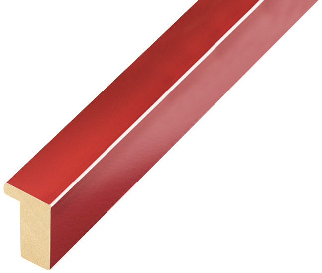Moulding ayous, width 15mm height 25 - red lacquered - 607ROSSO