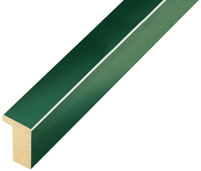 Moulding ayous, width 15mm height 25 - green lacquered