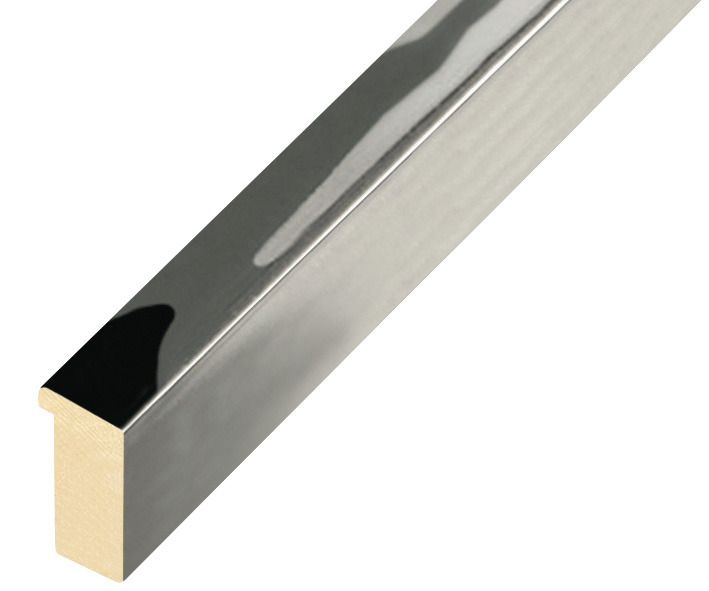 Moulding ayous, width 15mm height 25 - Glossy Silver