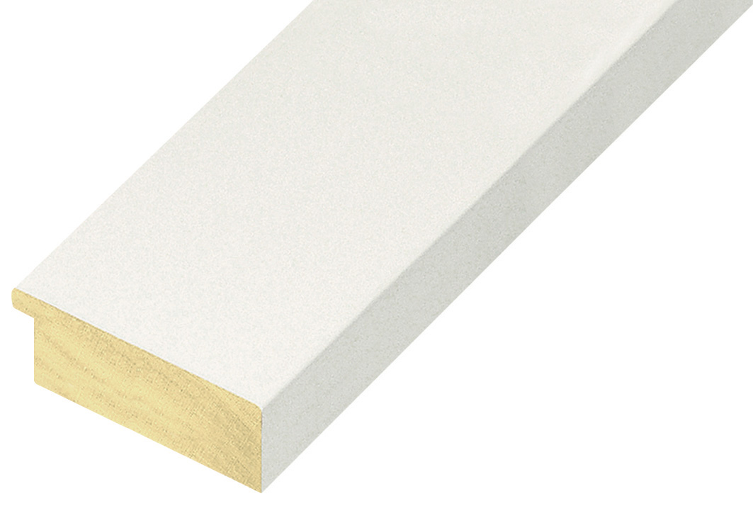 Moulding ayous, width 58mm height 20 - matt white - 60BIANCO